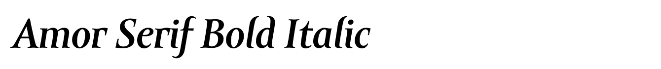 Amor Serif Bold Italic